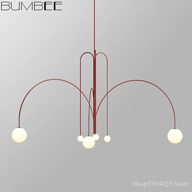 Afralia™ Designer Line Chandelier Living Room Coffee Shop Hanglamp Loft Light