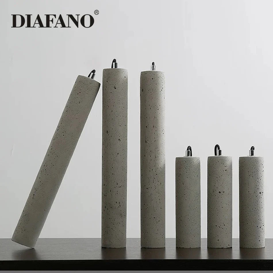 Afralia™ Nordic Cement Chandelier for Bedroom, Bar, and Cafe Lighting