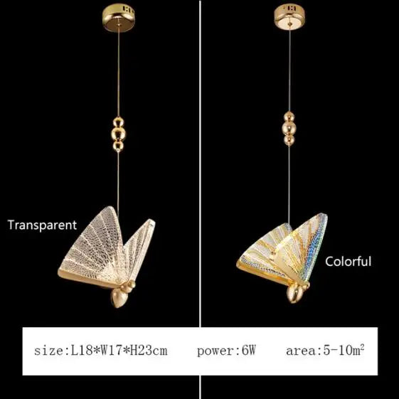 Afralia™ Butterfly Pendant Lamps: Modern Luxury Lighting Fixtures for Staircase, Bedroom, and Aisle