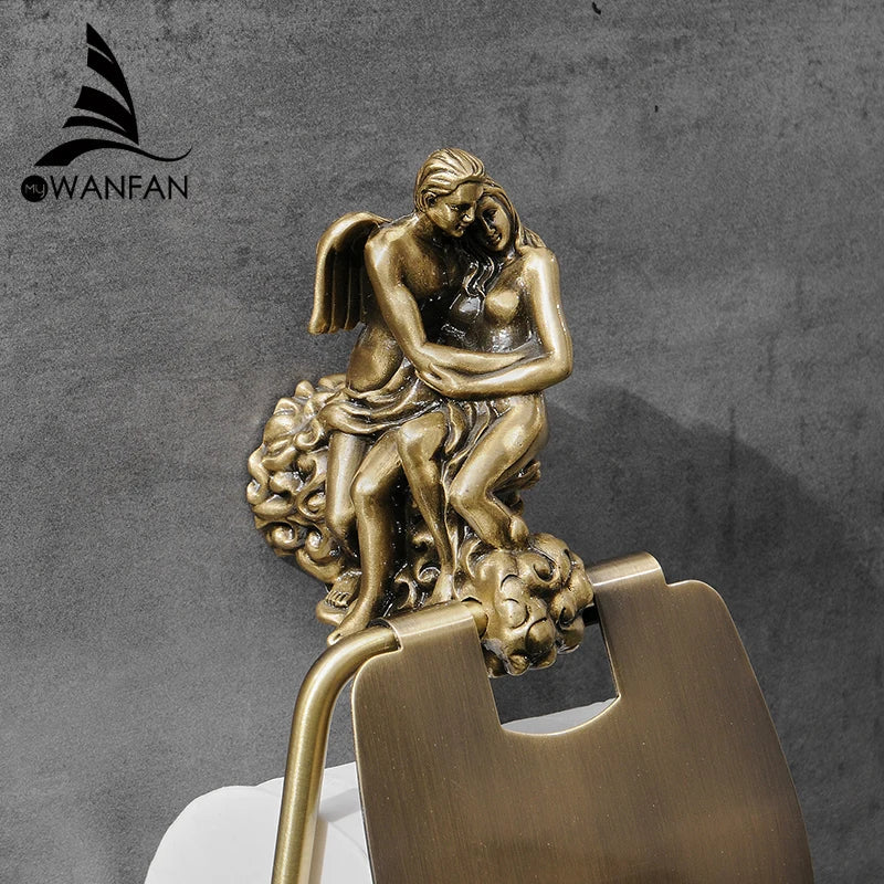 Afralia™ Bronze Toilet Paper Holder Classic Design Rustproof MB-0819B