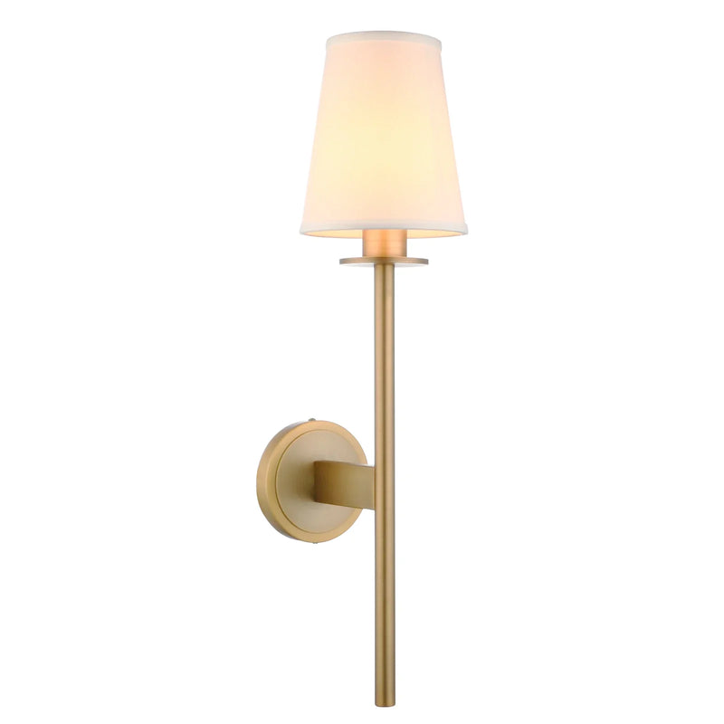 Afralia™ Rustic Industrial Wall Sconce with Flared White Shade