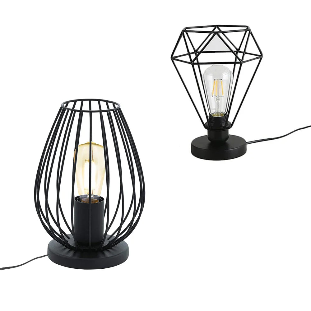Afralia™ Retro Iron Table Lamp Modern Pendant Night Light Fixture