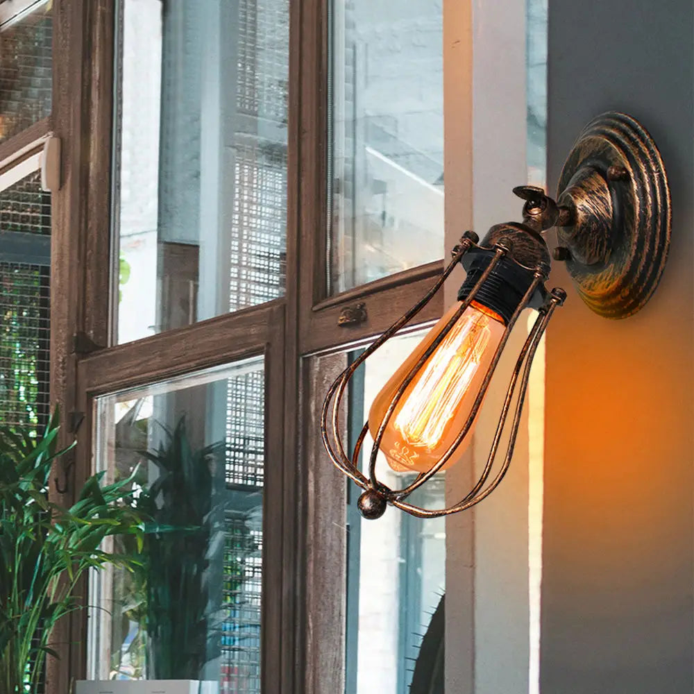 Afralia™ Industrial Wall Lamp | American Indoor Sconce | Home Decor Light Fixture