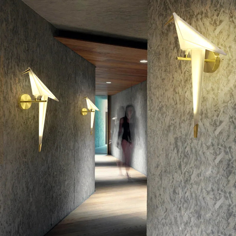 Afralia™ Origami Bird LED Chandelier: Stylish Lighting for Home, Restaurant, or Nursery