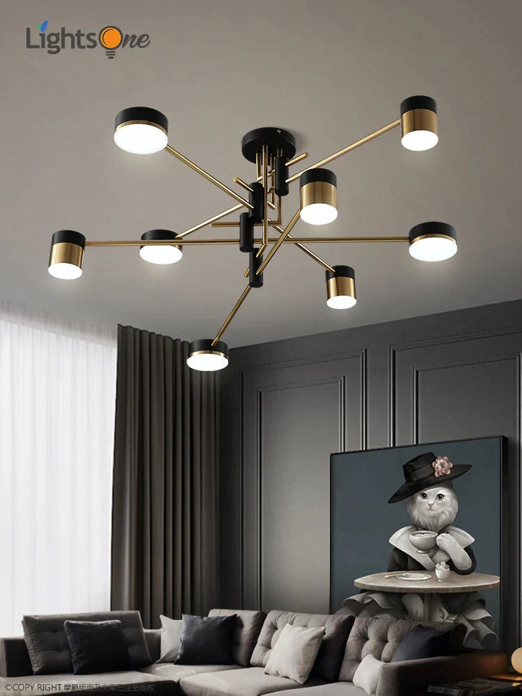 Afralia™ Nordic Luxury Living Room Chandelier Simple Dining Room Creative Bedroom Lamps