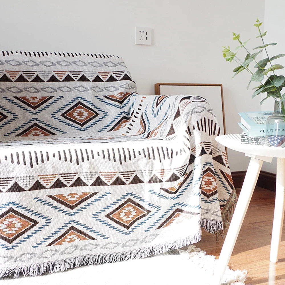 Afralia™ Knitted Nordic Plaid Blanket - Cozy Home Decor and Sofa Cover