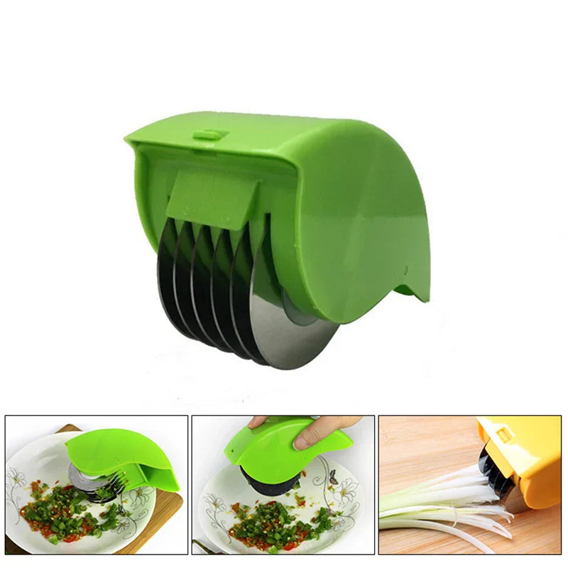 Afralia™ Rolling Cutter Vegetable Slicer Chopper Knife Kitchen Tool