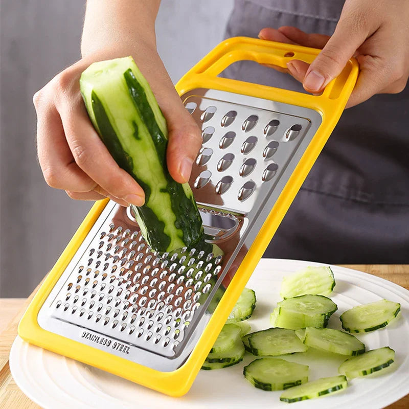 Afralia™ Multi-purpose Stainless Steel Slicer Cutter Grater Crusher Kitchen Tool