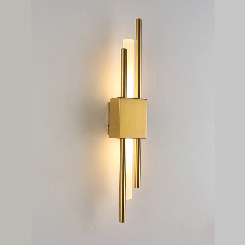 Afralia™ Golden LED Wall Lamp for Elegant Home and Hotel Lighting