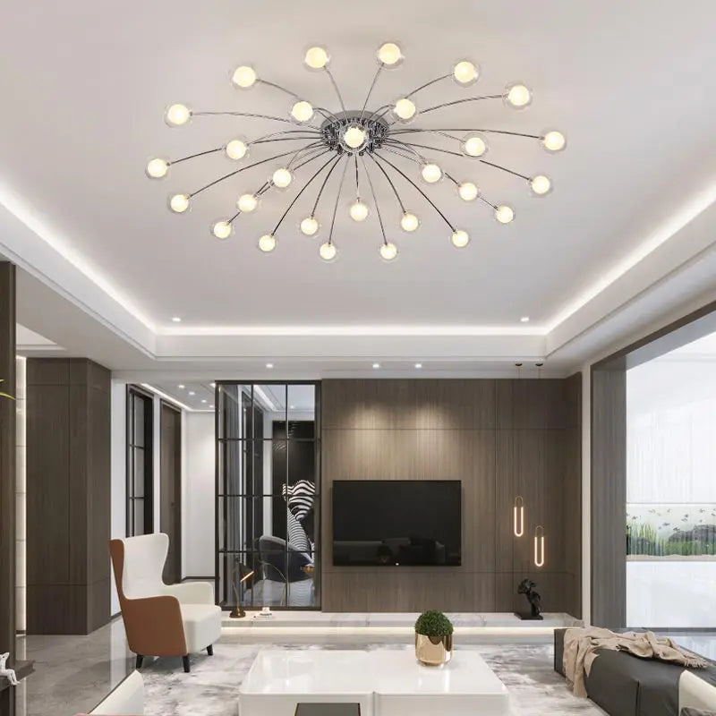 Afralia™ LED Glass Chandelier for Modern Home Decor