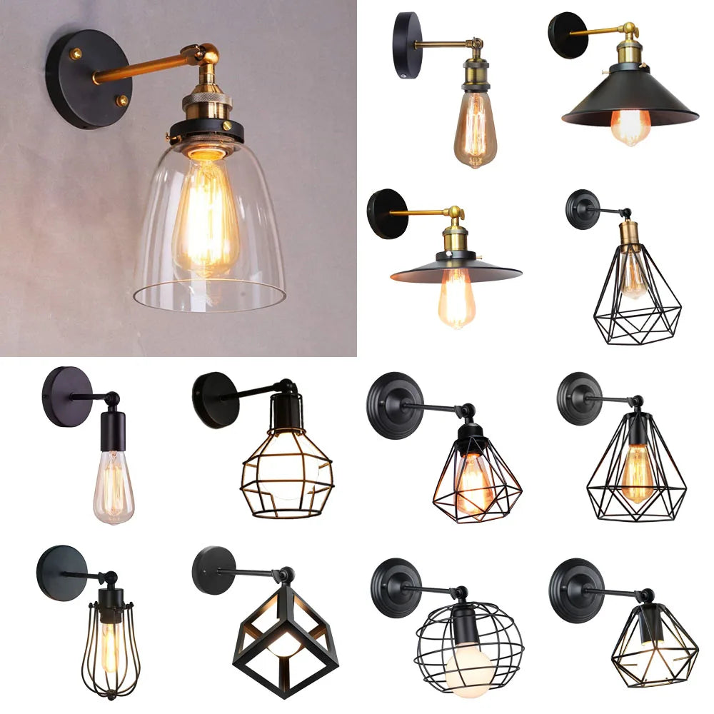 Afralia™ Industrial Loft LED Cage Wall Light Sconce - Modern Home Lighting Fixture
