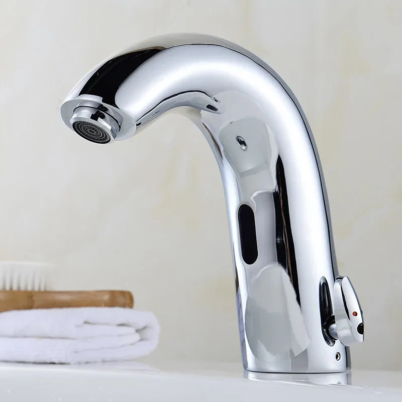 Afralia™ Touchless Infrared Basin Faucet with Inductive Sensor for Bathroom Sink