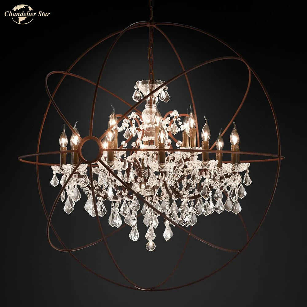 Afralia™ Crystal LED Chandelier: Contemporary Orb Pendant Light for Home Decor