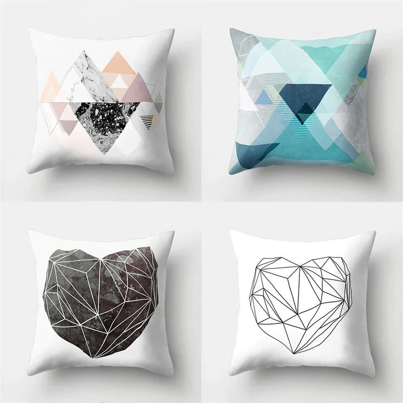 Geometric Abstract Line Pillow Case for Home Decor by Afralia™