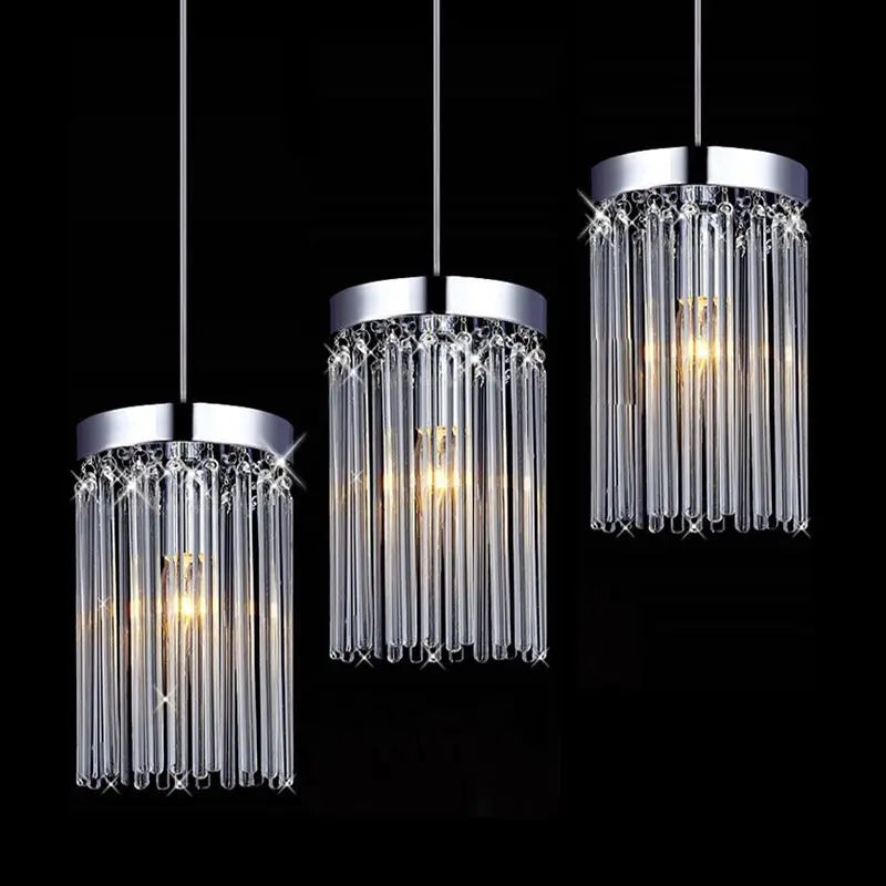 Afralia™ Modern Luster Chandelier LED Crystal Pendant Lamp for Restaurant, Balcony, Aisle