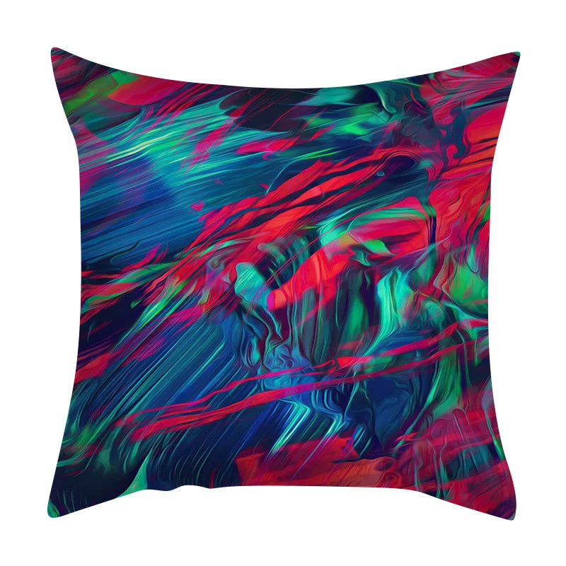Afralia™ Abstract Ink Marbling Cushion Cover - Sofa Car Seat Home Decoration
