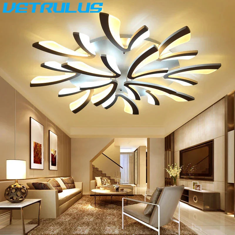 Afralia™ Modern LED Branch Chandelier for Dining Living Study Room Lighting Fixtures
