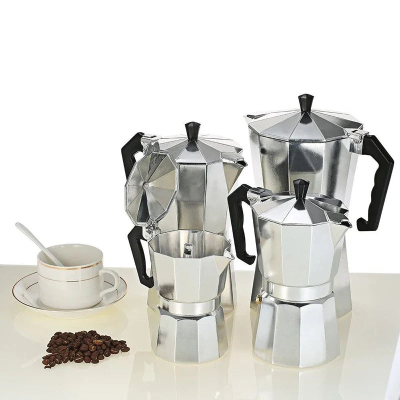 Afralia™ Moka Coffee Pot Aluminum Maker Durable Expresso Percolator 50-600ml