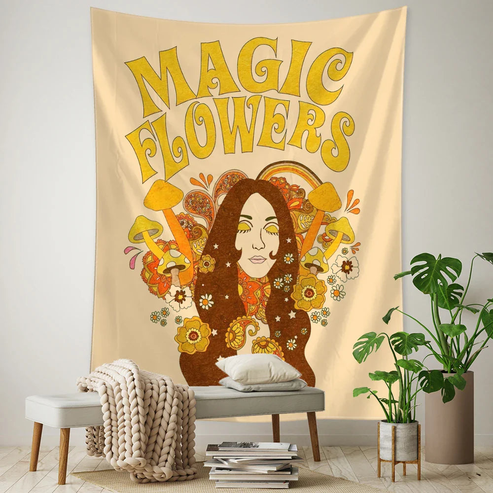 Rainbow Girl Tarot Card Tapestry Wall Hanging Room Decor Afralia™