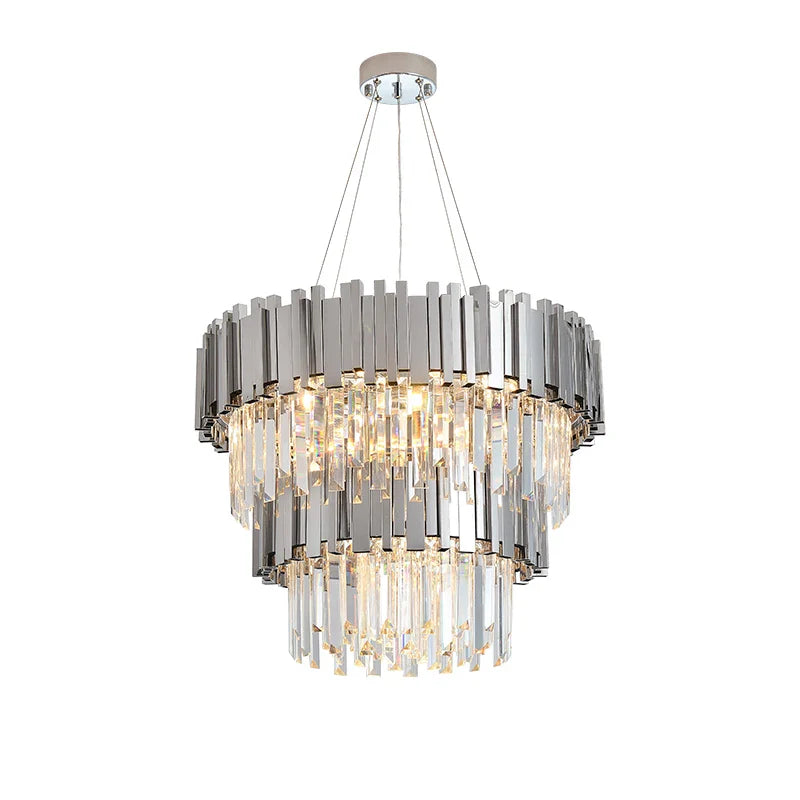 Afralia™ Art Deco Crystal LED Chandelier - 4 Tier Gold Silver Designer Lighting