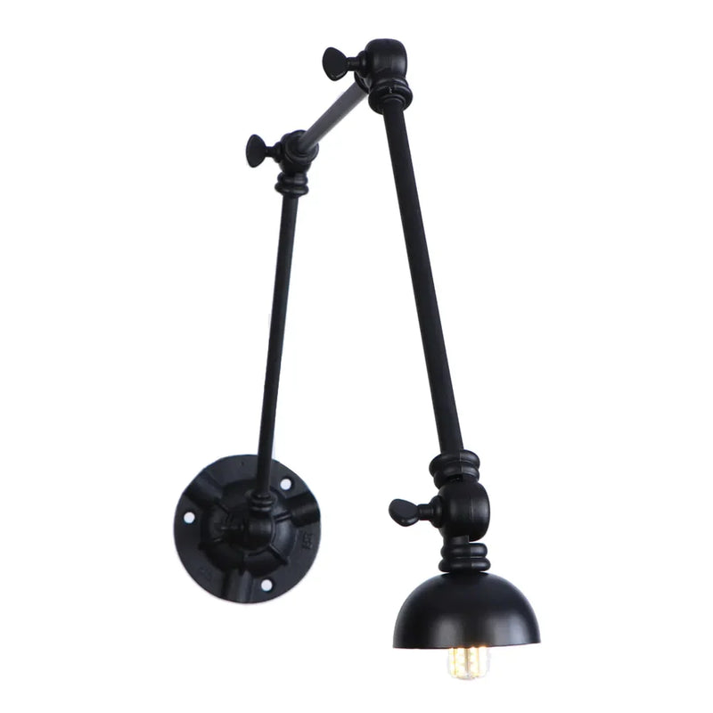 Adjustable Loft Wall Light with Foldable Arms by Afralia™ - Vintage Style for Bedroom and Study Area