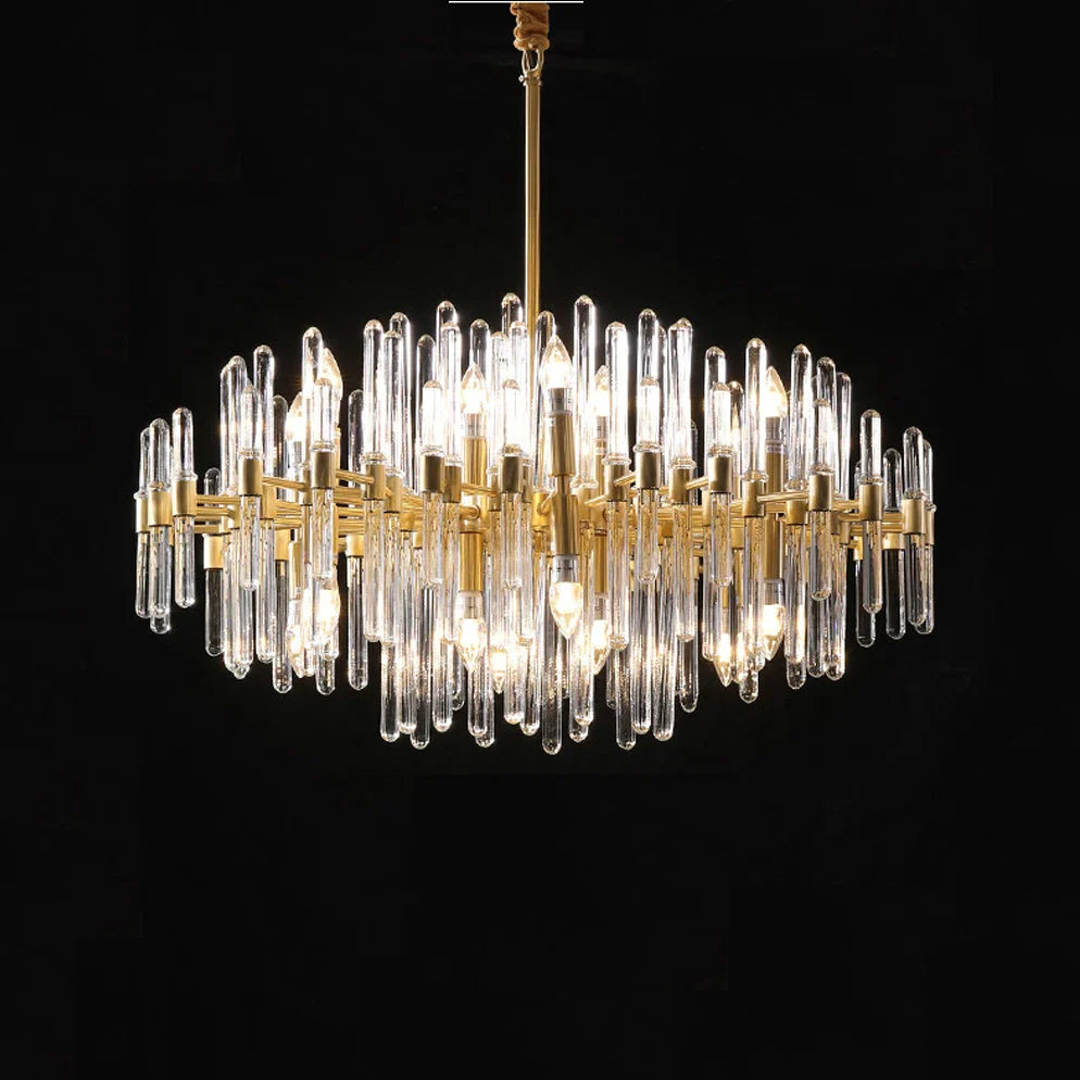 Afralia™ E14 LED Crystal Pendant Lights in Silver Gold Finish
