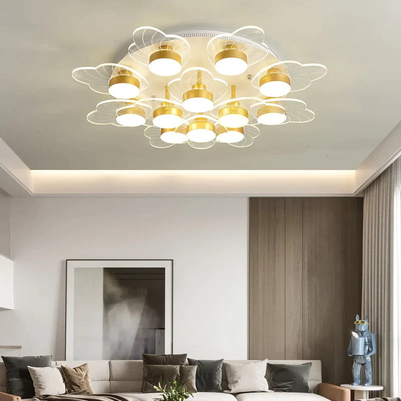Afralia™ Modern Crystal Ceiling Light for Bedroom, Living Room - Glisten Flower Decor Fixture