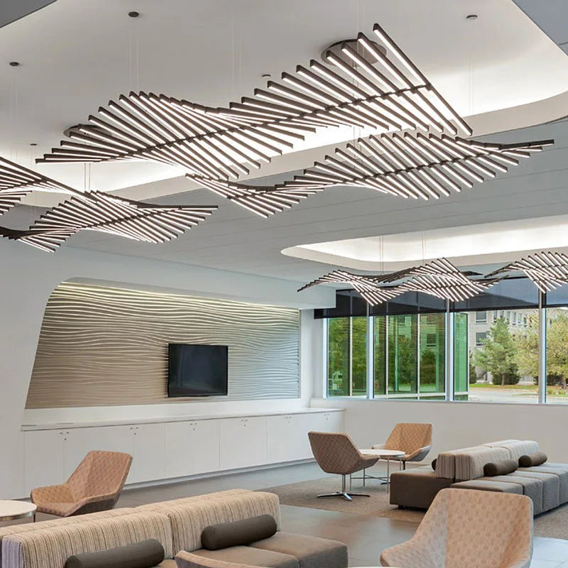 Afralia™ LED Chandelier: Modern Art Pendant Light for Living/Dining Room, Office, Bar