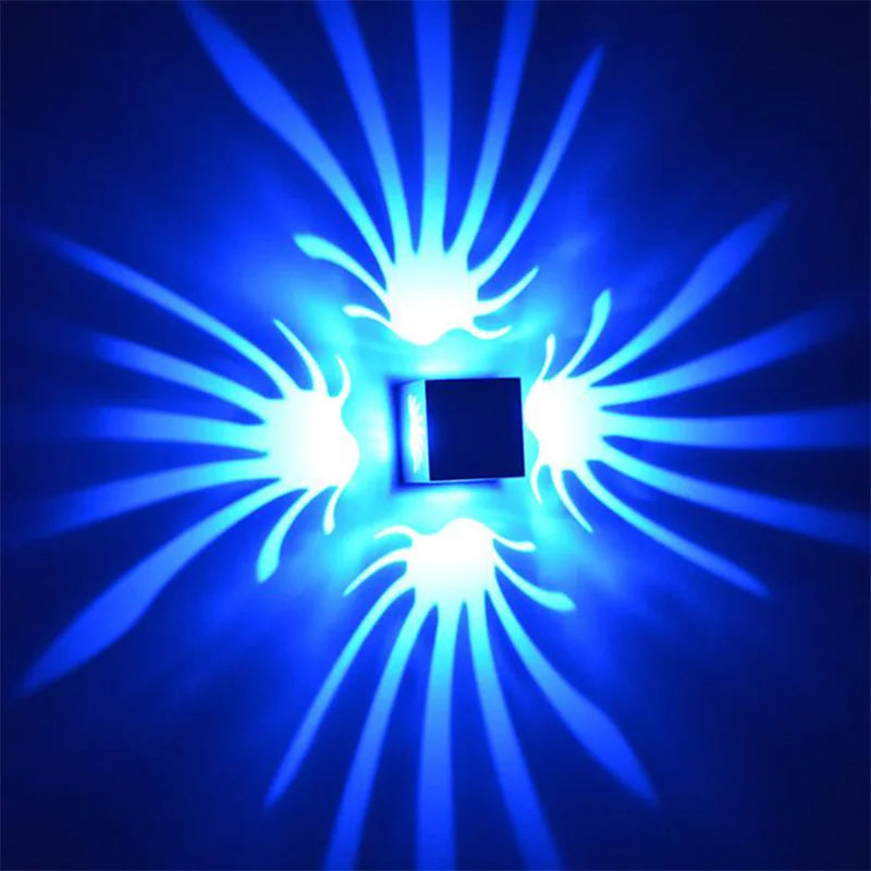 Afralia™ LED Square Aluminum Wall Lamp 3W for Home and KTV/Bar Interior Lighting