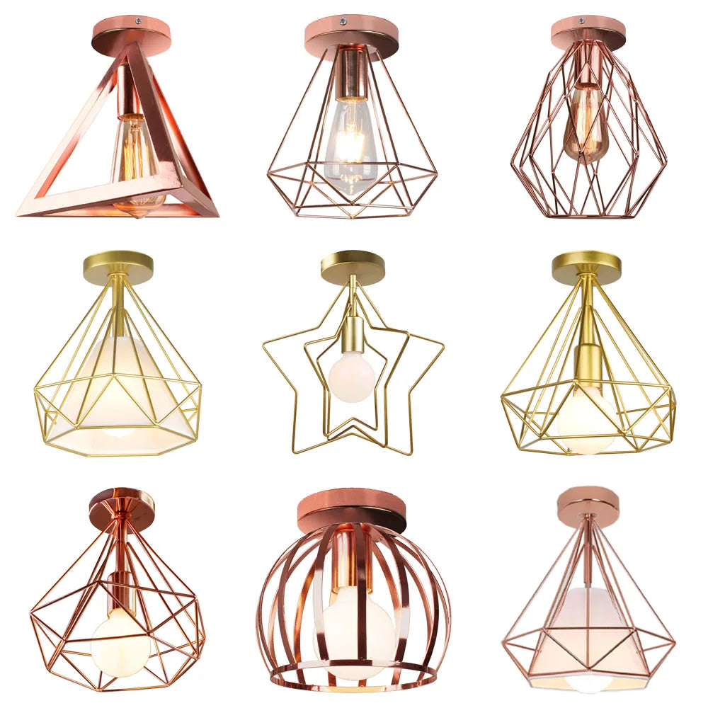 Afralia™ Industrial Ceiling Light - Modern Nordic Iron Lamp Shade for Home Decor