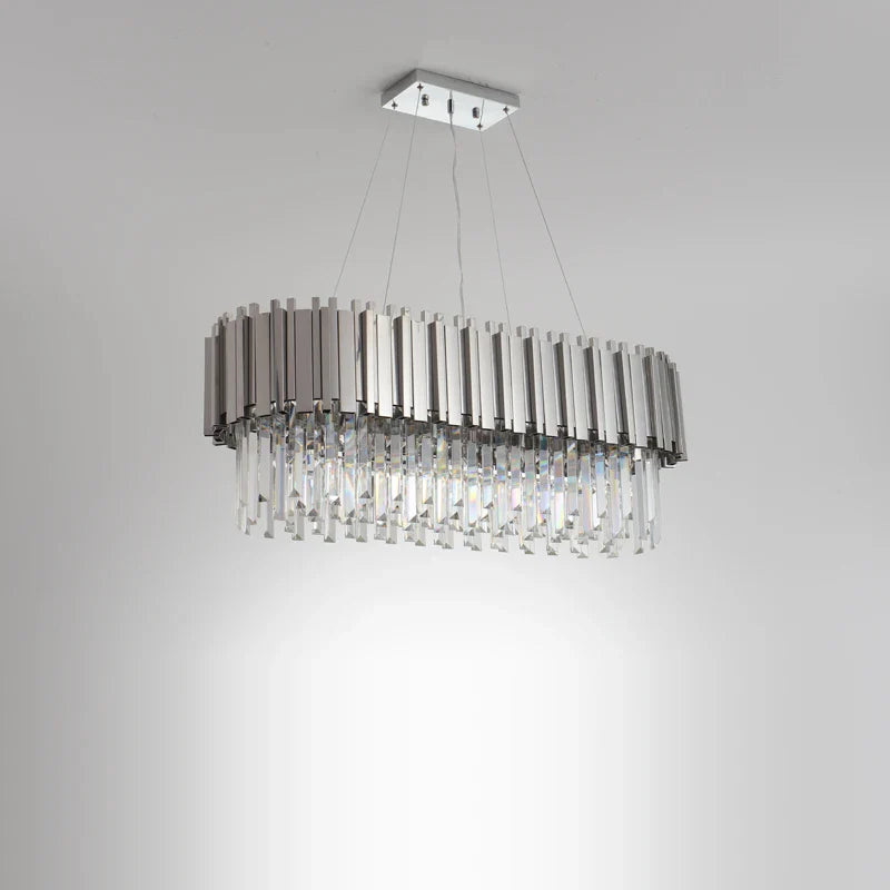 Afralia™ Crystal Oval LED Chandelier Lighting for Dinning Room