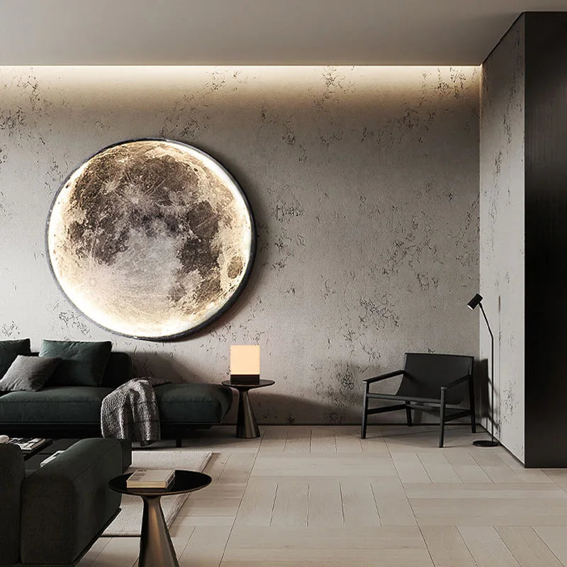Afralia™ LED Moon Wall Lamp: Modern Nordic Bedroom Decor Lighting