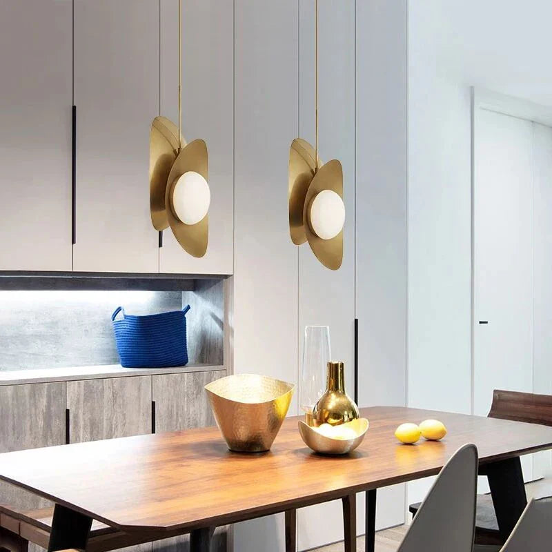 Afralia™ Postmodern Iron Pendant Light with 2 Heads for Home, Kitchen, Dining Room