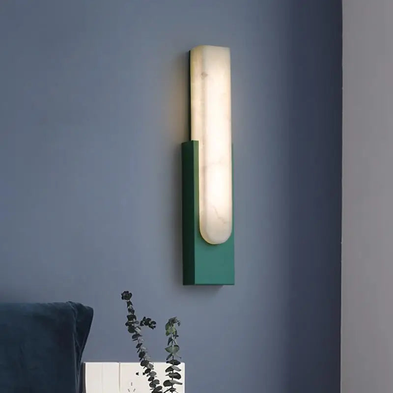 Afralia™ Marble Wall Lamp Sconce LED Light for Luxury Bedroom Decor