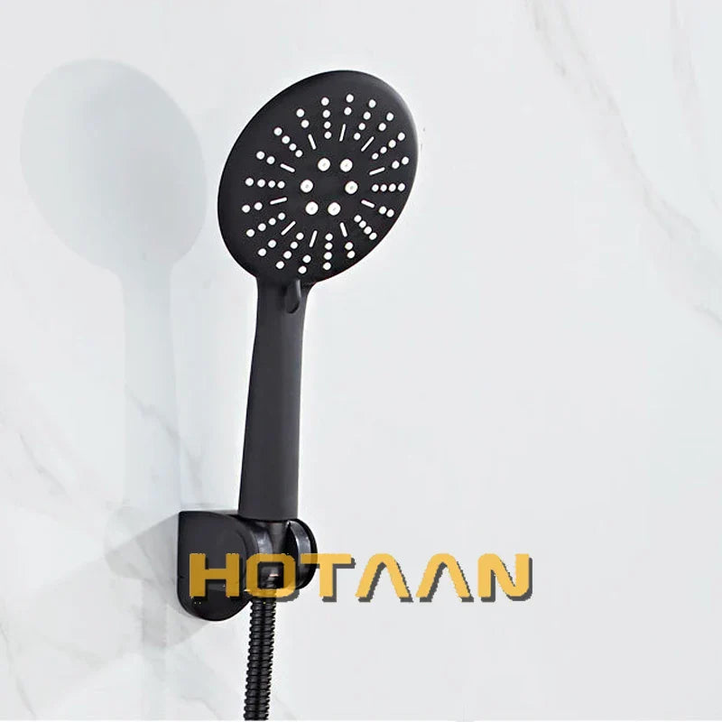 Afralia™ Matte Black Round Shower Head for Water Saving and Luxurious Bath Experience.
