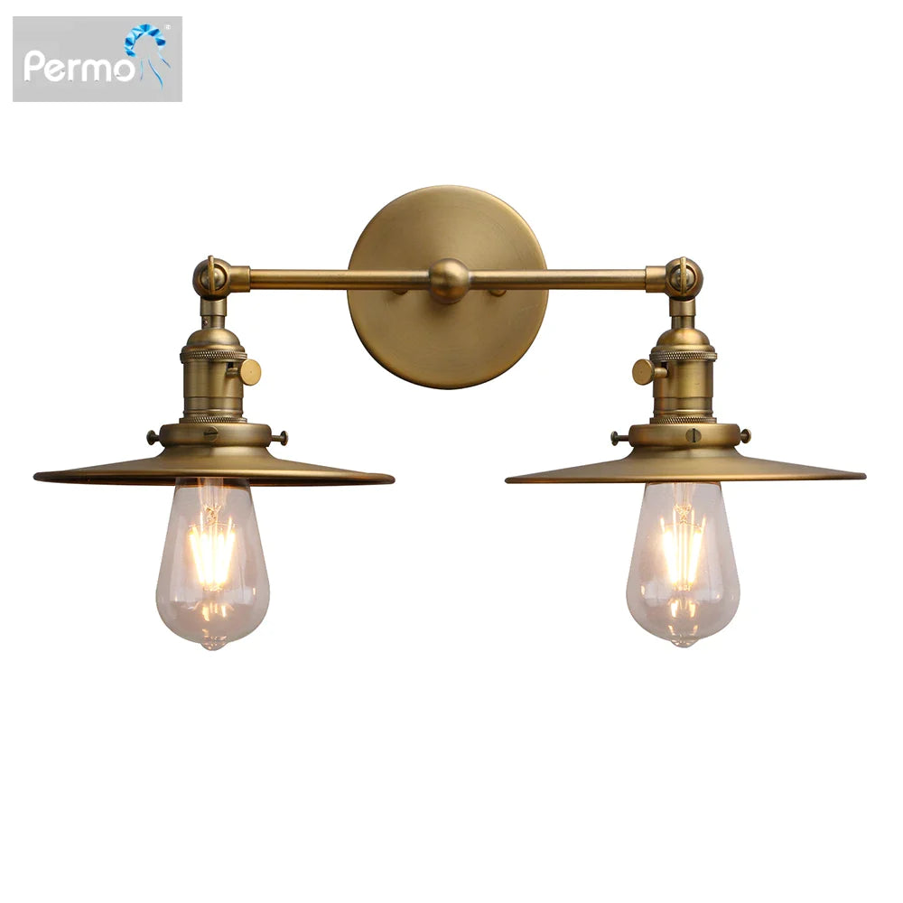 Afralia™ Permo 2-Light Sconce with Switch Matte Vanity Light