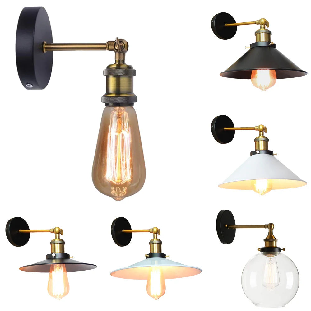 Afralia™ Industrial Loft Wall Lamp, Retro Wall Light for Home Decor, E27 Bulb Lighting