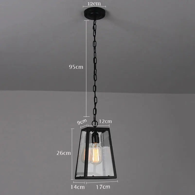 Afralia™ Vintage Loft Chain Pendant Chandelier for Dining Room, Aisle, Office, Cafe - Retro Hanging Lamp
