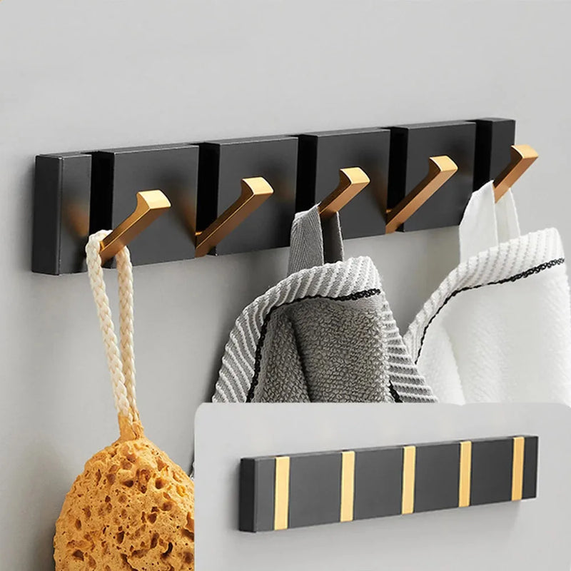 Afralia™ Towel Holder Wall Hooks Rack - Bathroom Kitchen Organizer