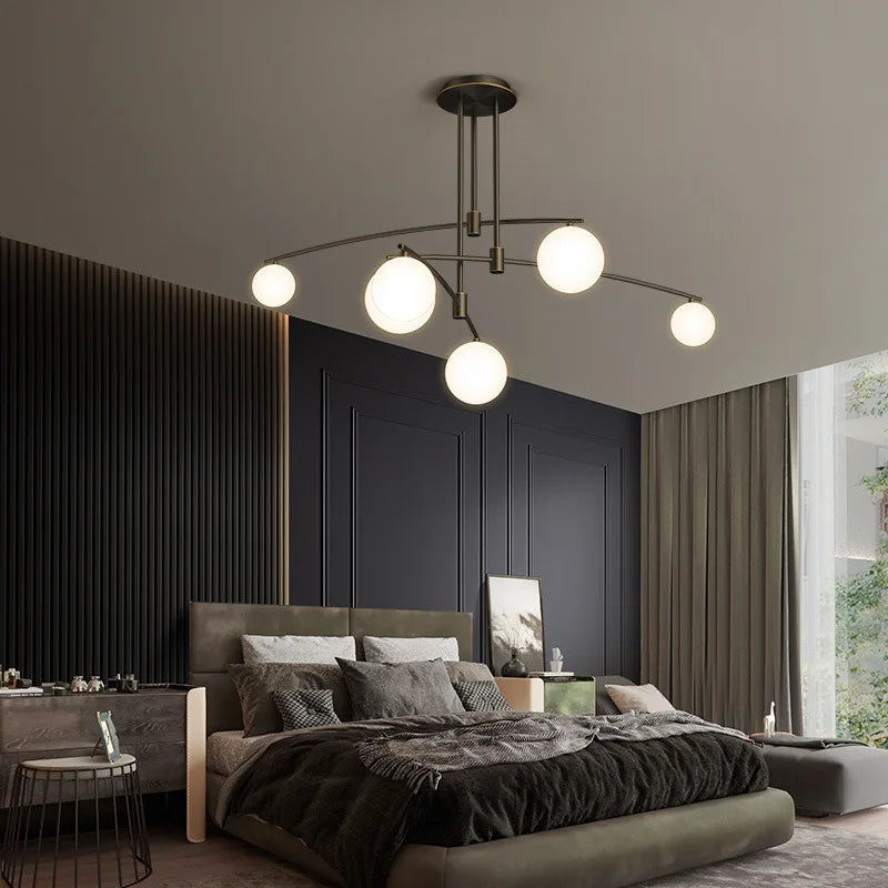 Afralia™ Nordic Bean Chandelier: Modern, Simple, Creative Lighting for Living Room, Dining Room, Bedroom