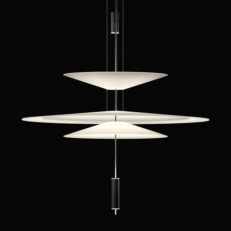 Afralia™ Nordic Flamingo Chandelier: White Light Minimalist Round Lamp for Living, Bed, Dining Room