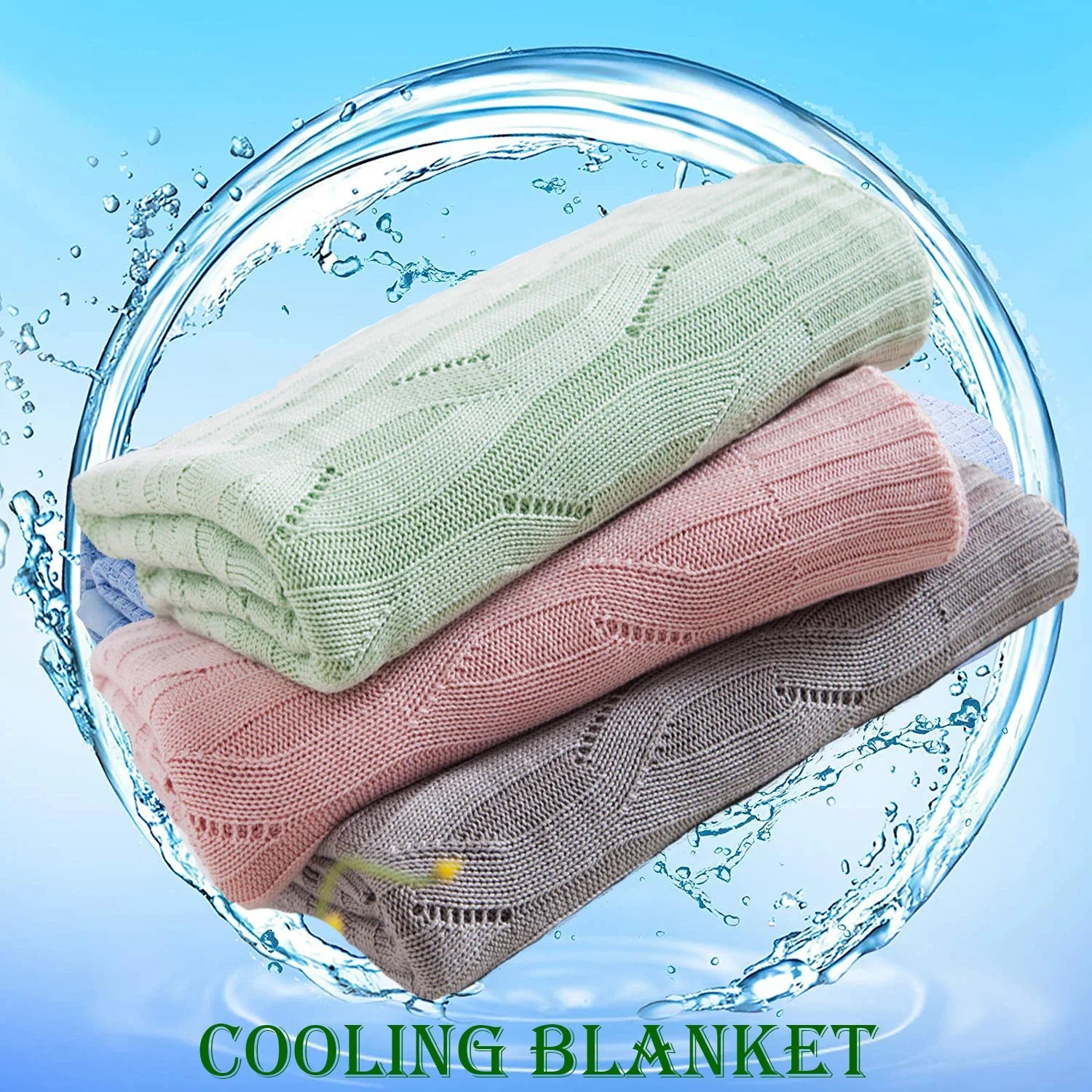 Afralia™ Bamboo Knitted Cooling Blanket - Queen Size