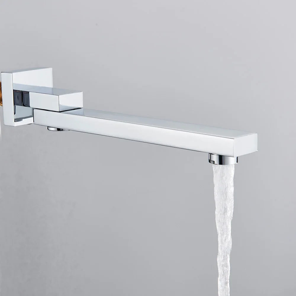 Afralia™ Chrome Wall Mount Basin Faucet - Single Handle Mixer Tap