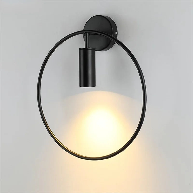Afralia™ Minimalist Line Ring Wall Lamp for Living Room, Bedroom, Porch and Corridor