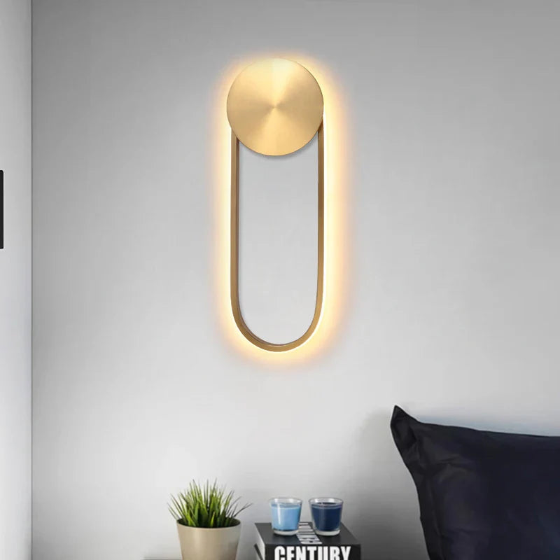 Afralia™ LED Acrylic Metal Wall Lamp: Minimalist Nordic Sconce Light for Bedroom, Living Room