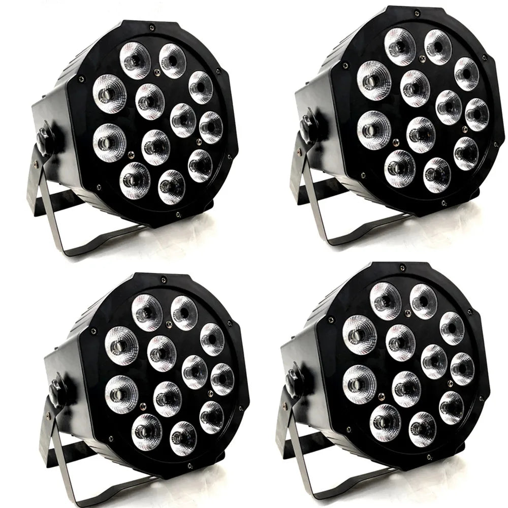 Afralia™ LED Par 12x18W RGBWA UV & 7x18W RGBWA UV 6in1 DJ Wash Light for Stage & Party