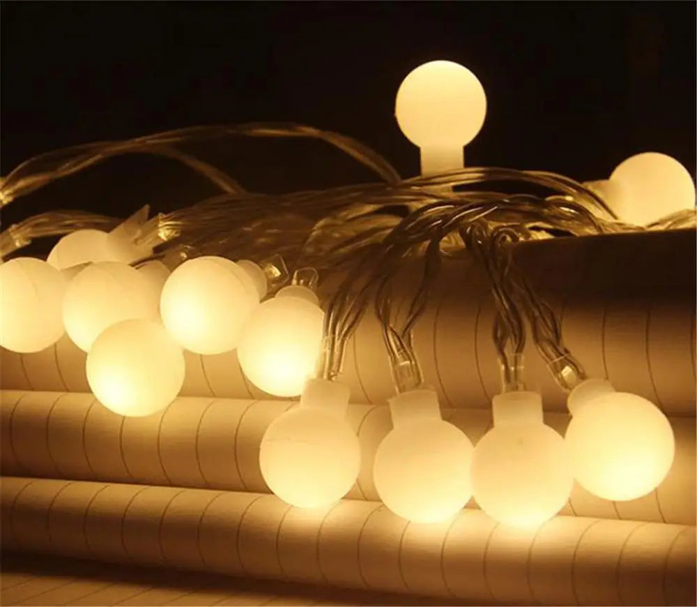 Afralia™ LED Globe Ball String Lights for Indoor Outdoor Decor