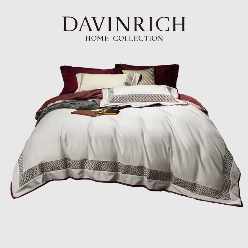 Afralia™ Luxe Egyptian Cotton Bedding Set: Duvet Cover, Bed Sheet, 2 Pillow Sham