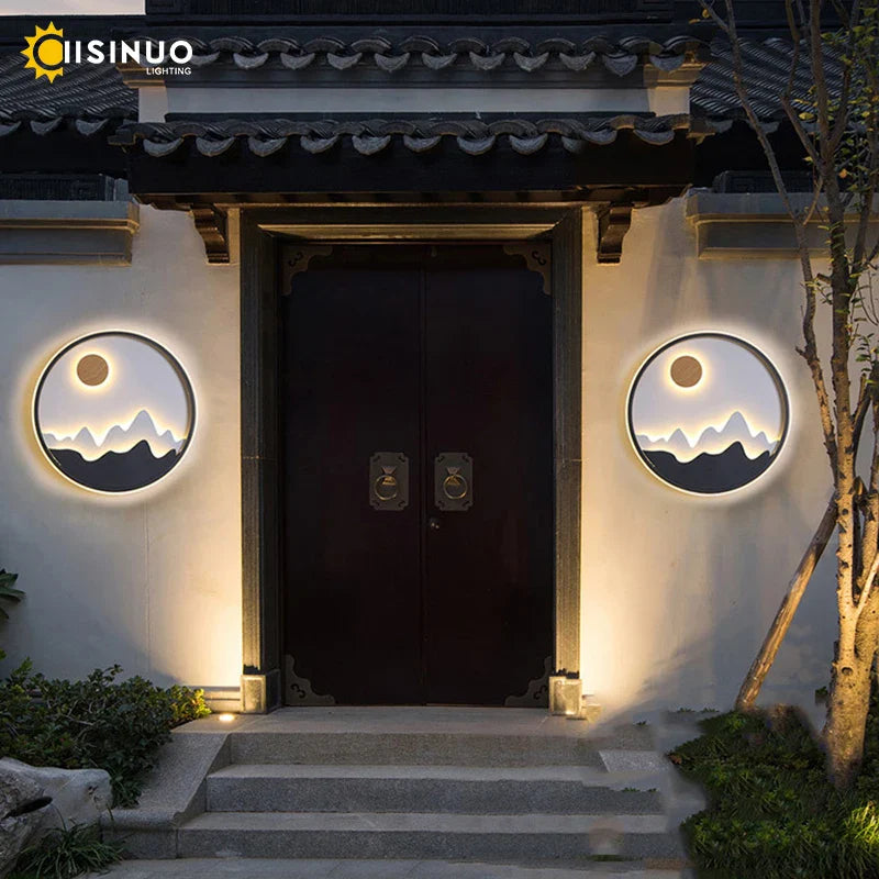 Afralia™ Outdoor Aluminum Wall Street Lamps - Dimmable Decorative Lighting Fixture for Garden Courtyard