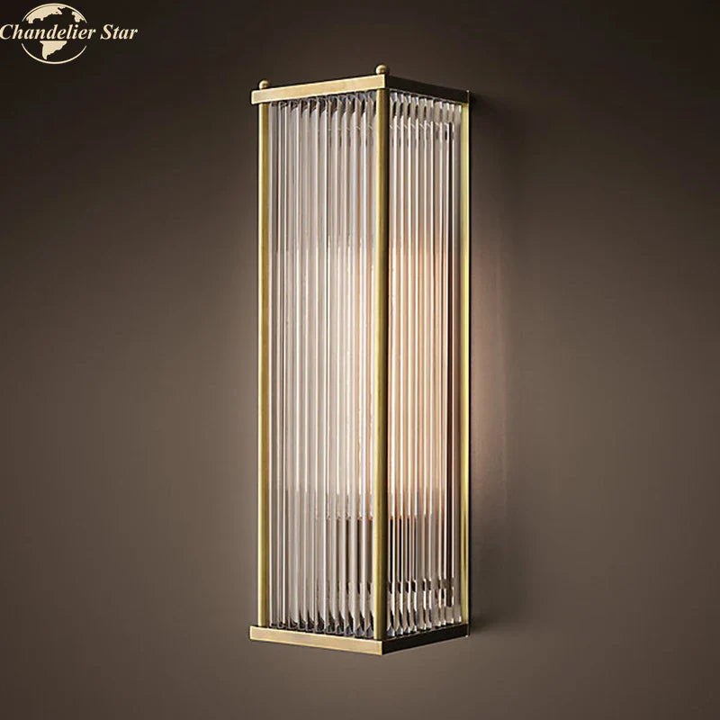 Afralia™ Crystal Wall Sconce Light Retro Vintage Wall Lamp Indoor LED Lighting